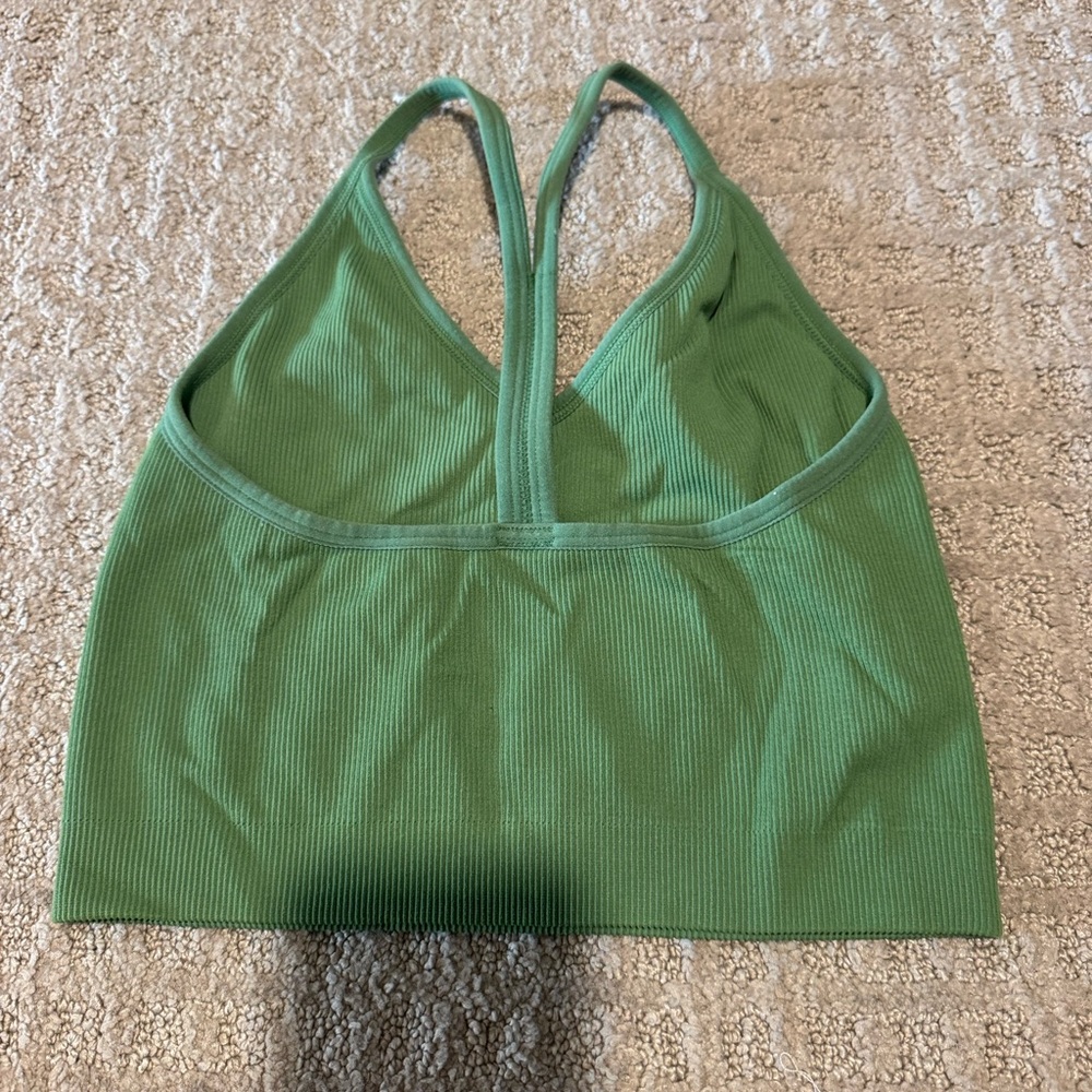 SET Active Green Ribbed Tank Top - Picture 2 of 2